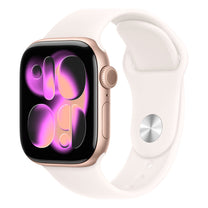 Apple Watch Series 11 GPS Smartwatch, 42 mm Rose Gold Aluminium Case with Light Blush Sport Band (S/M), MEU04AF/A