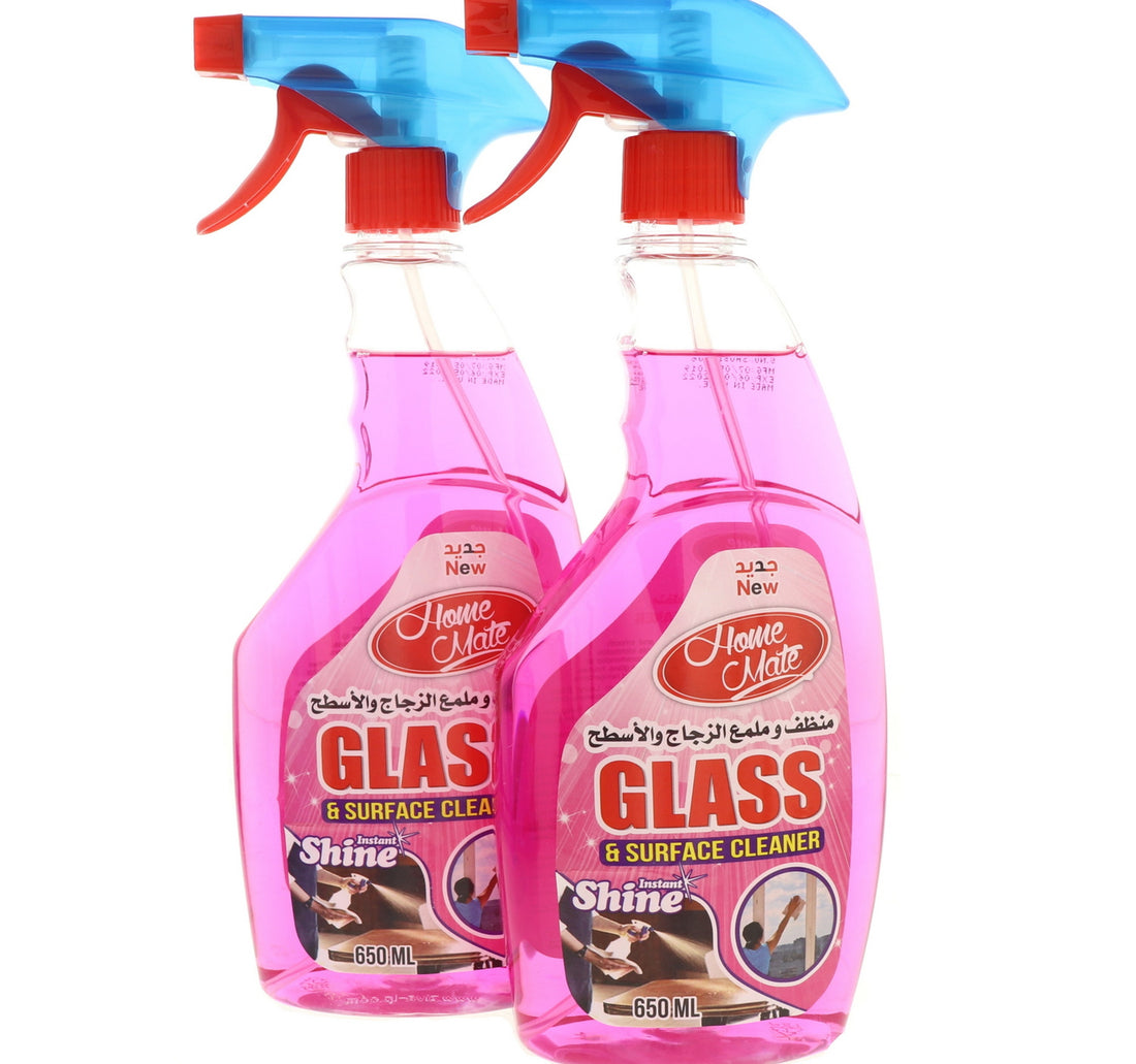 Home Mate Glass and Surface Cleaner Pink 2 x 650 ml