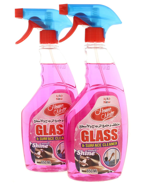 Home Mate Glass and Surface Cleaner Pink 2 x 650 ml