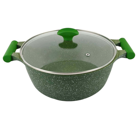 طاجن جرانيت غير لاصق من الألومنيوم المصبوب مع غطاء من بريستيج إسينشالز، ٢٦ سم، أخضر، PR81110