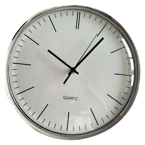 Maple Leaf Home Plastic Wall Clock with Raised up Glass, 28 cm, BP-R1102W