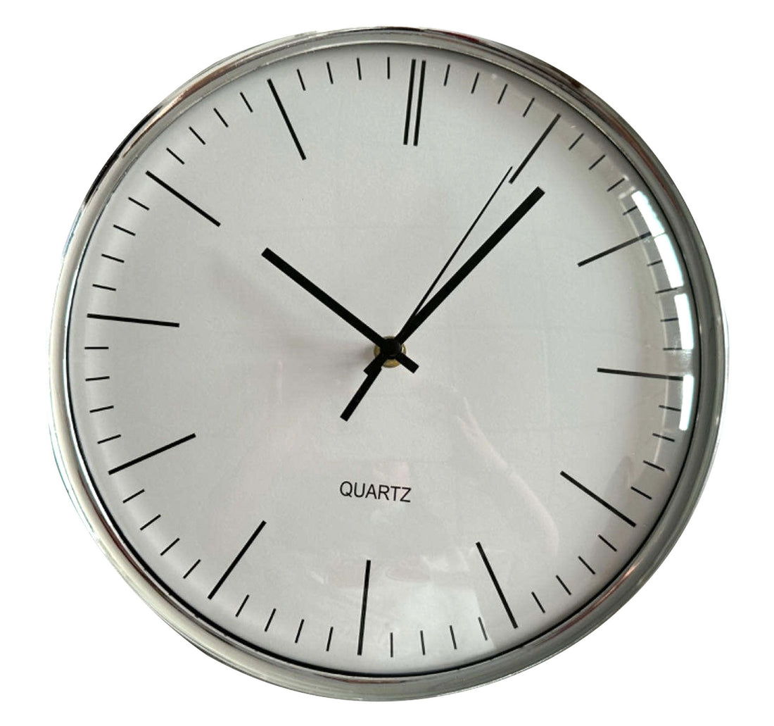 Maple Leaf Home Plastic Wall Clock with Raised up Glass, 28 cm, BP-R1102W