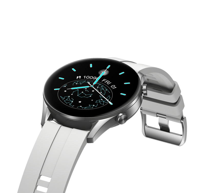 HiFuture Flex 2 Smartwatch, 1.39 inches Display, Silver White