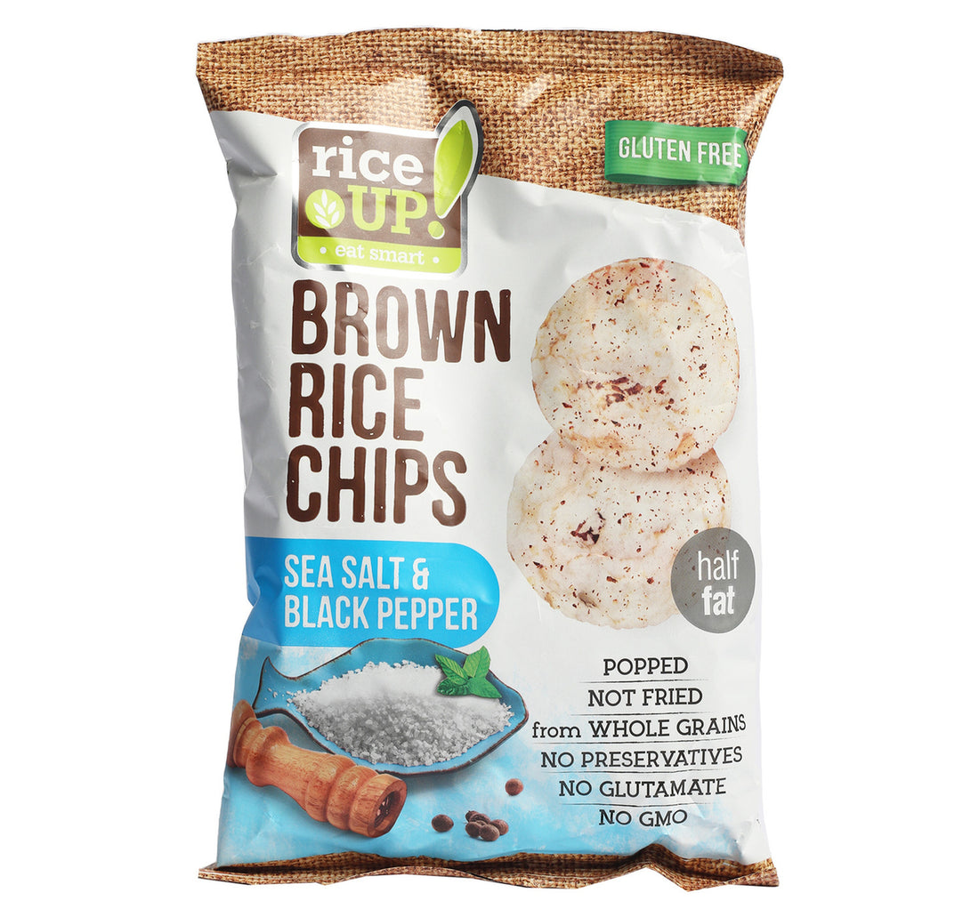 Rice Up Sea Salt & Black Pepper Brown Rice Chips 60 g