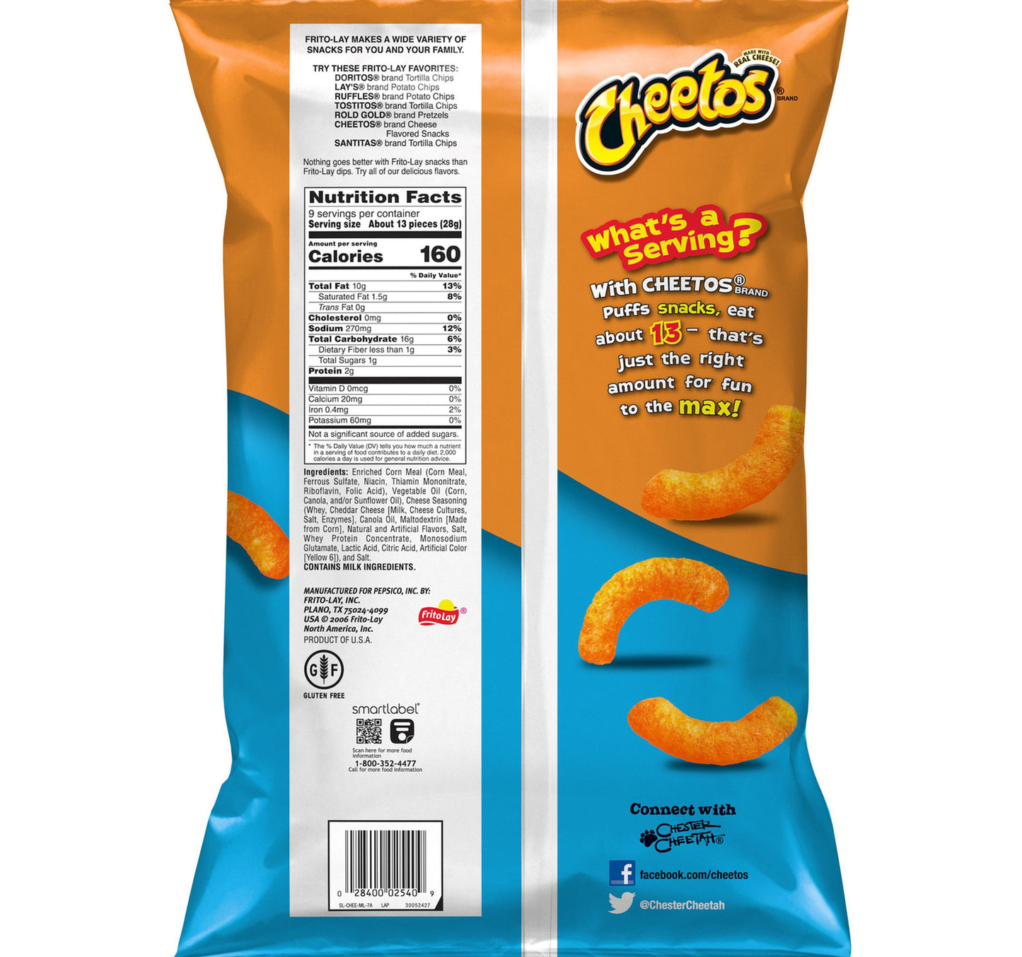 Cheetos Puffs Cheese Flavored Snacks 255.1 g