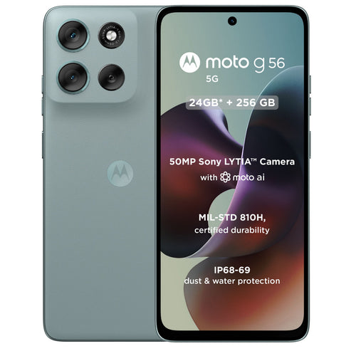 Motorola G56 5G Smartphone, 12 GB RAM, 256 GB Storage, Gray Mist Lulu Hypermarket