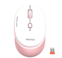Meetion Wireless Mouse, White & Pink, WhiR-571