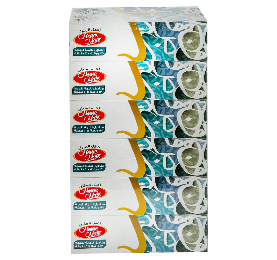 Home Mate Facial Tissue 2ply 130 Sheets 4+2
