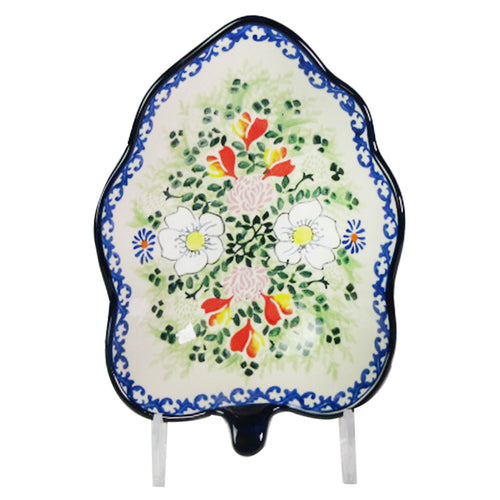 Home Ceramic Flower Design Leaf Bowl, 8 inches, SQ777