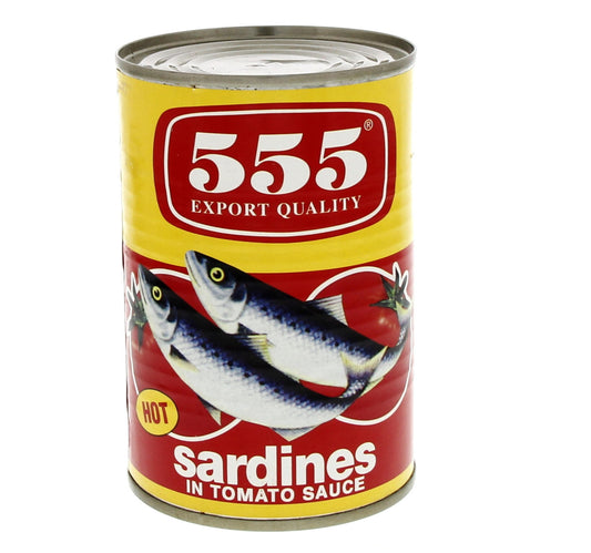 555 سردين حار بصلصة الطماطم 425 جم