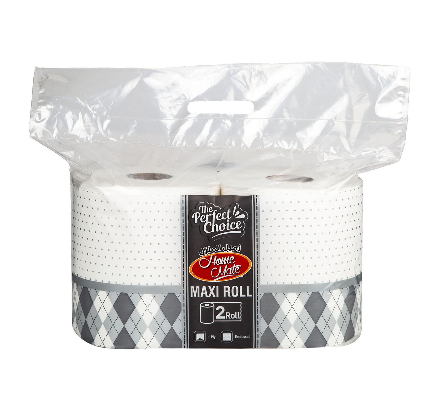 Home Mate Embossed Maxi Roll 1ply 125 Meter 2 Rolls