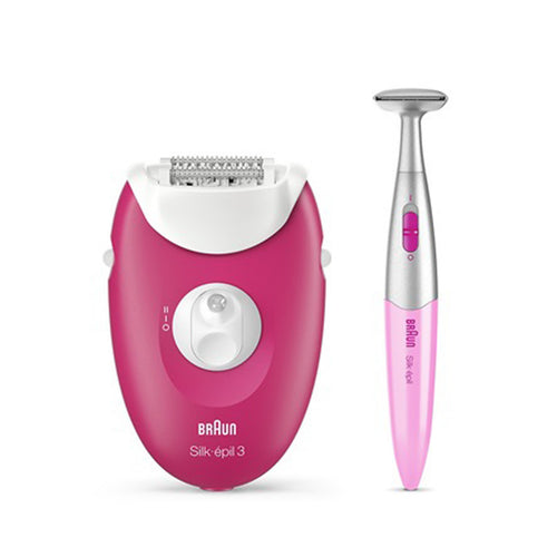 ماكينة إزالة الشعر Braun Silk-epil 3 3-420 السلكية + ماكينة تشذيب Braun FG1100
