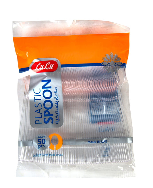 LuLu Plastic Spoon Clear 50pcs