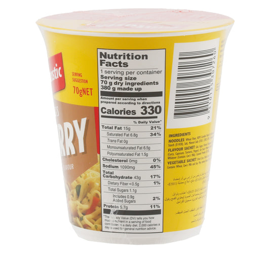 Fantastic Curry Flavour Cup Noodles 3 x 70 g