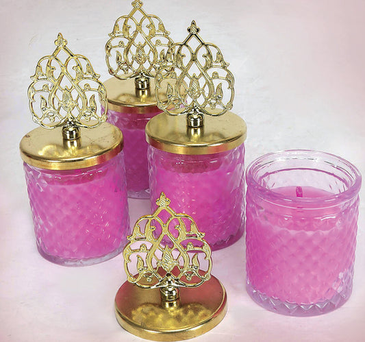 Maple Leaf Glass Candle GLDH-03 Assorted Per Pc