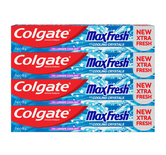 Colgate Max Fresh Cool Mint Toothpaste Value Pack 4 x 75 ml