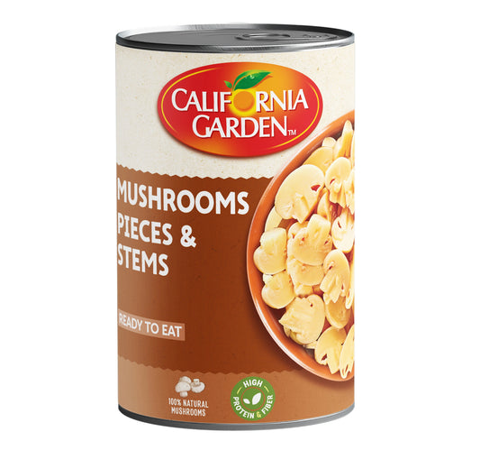 قطع وسيقان فطر معلبة من حدائق كاليفورنيا، 425 غرام