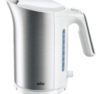 Braun Stainless Steel Electric Kettle, 1.7L, 3000W, White, WK5110WH