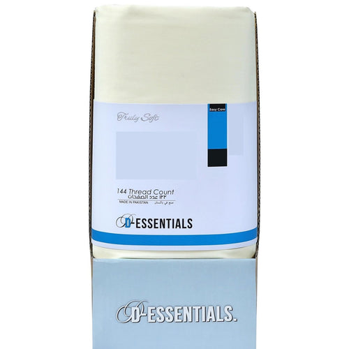 Decora D-Essentials Solid Fitted Sheet 150x200cm Papyrus