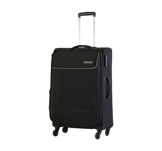 American Tourister Jamaica 4 Wheel Soft Trolley, 55 cm, Black