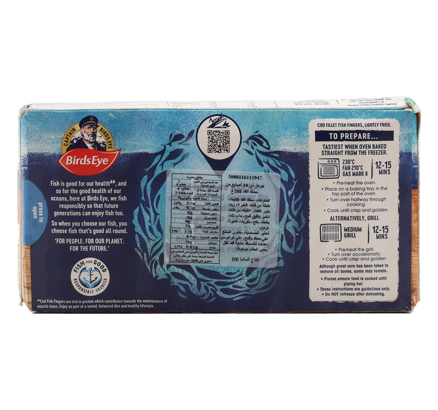 Birds Eye 10 Cod Fish Fingers 280 g