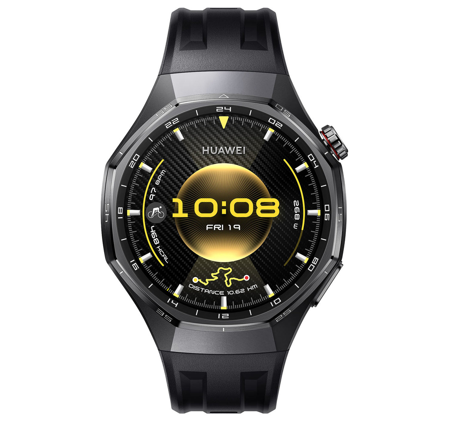 Huawei GT6 Pro Atum GPS + Wifi Smartwatch, 46 mm Titanium Alloy Case with Black Fluoroelastomer Strap, ATM-B29