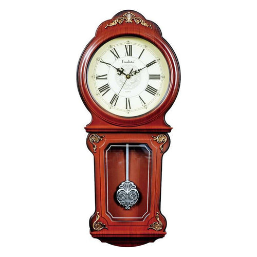 Maple Leaf Battery Operated PVC Pendulum Wall Clock 69x33.3x11.2cm TLD8398C