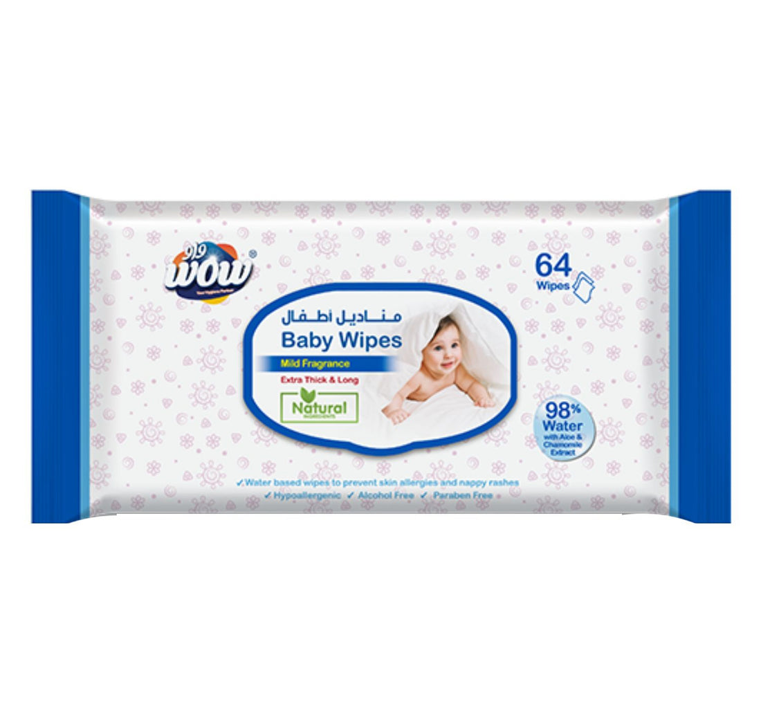 Wow Baby Wipes Mild Fragrance 64 pcs