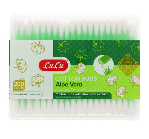 LuLu Aloe Vera Cotton Buds Rectangular Pack 200pcs