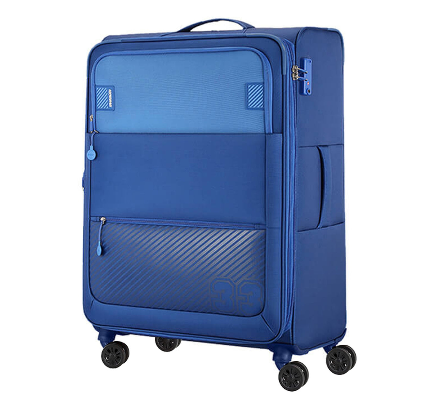 American Tourister Majores Soft Trolley with TSA Combination Lock, 70 cm, Blue