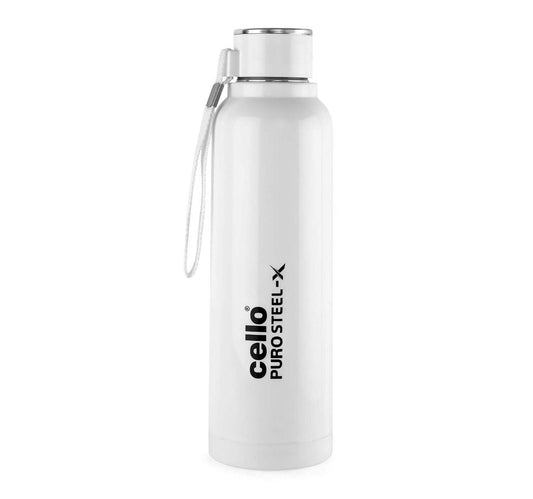 Cello Stainless Steel Water Bottle Puro X-Benz 600ml Assorted Per Pc