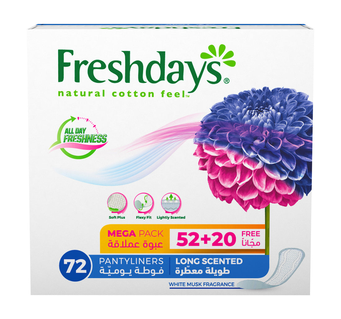 Sanita Freshdays Daily Comfort Long Panty Liners 52 pcs + 20pcs