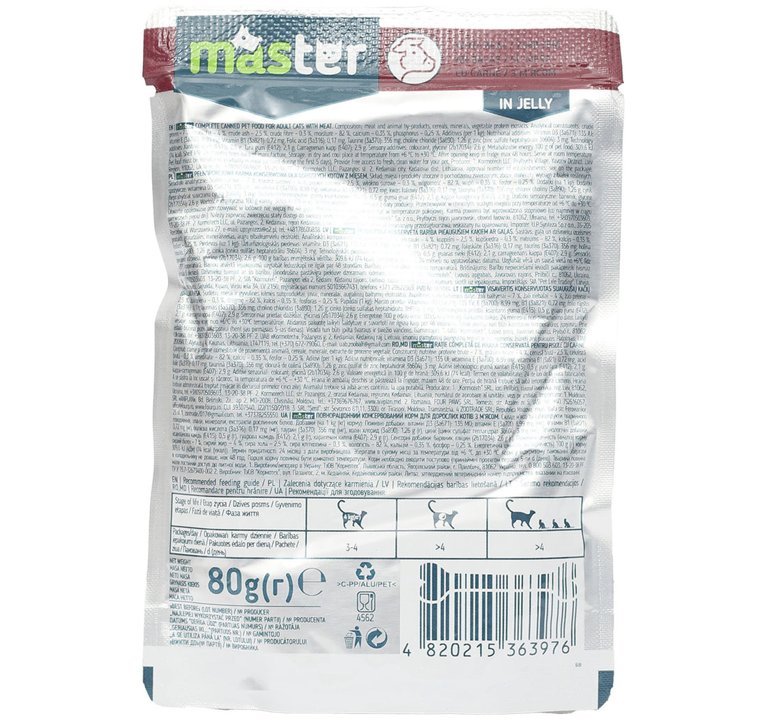 Pet Interest Master Cat Food With Meat Jelly 80 g