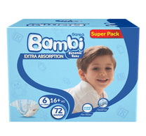 Sanita Bambi Baby Diaper Size 6 Extra Large 16+ kg 72 pcs