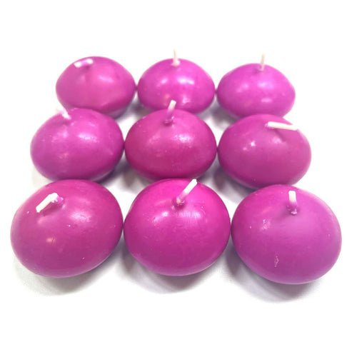 Maple Leaf Scented Floating Candle Set 9pcs Purple Mixed Berries