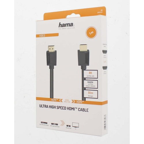 Hama Ultra High Speed HDMI Cable, 8K, 1 m, Black, 205241