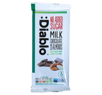 Diablo No Added Sugar Milk Chocolate With Almonds 75 g
