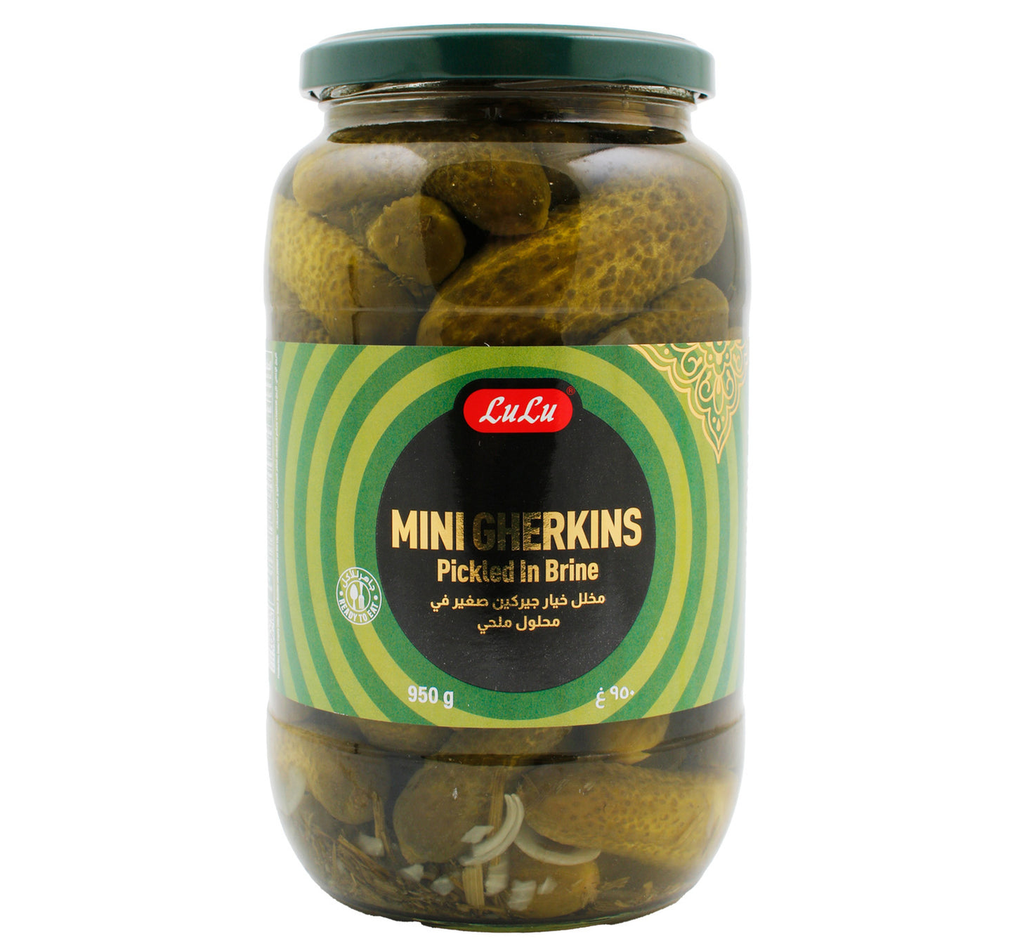 LuLu Mini Gherkins Pickled In Brine 950 g