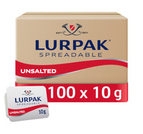 Lurpak Spreadable Butter Portions Unsalted 100 x 10 g