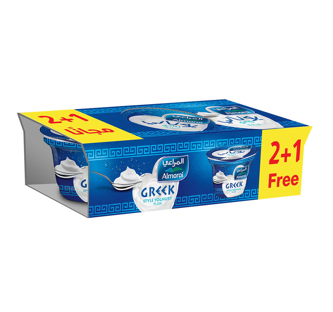 زبادي يوناني سادة من المراعي 150 غ 2+1