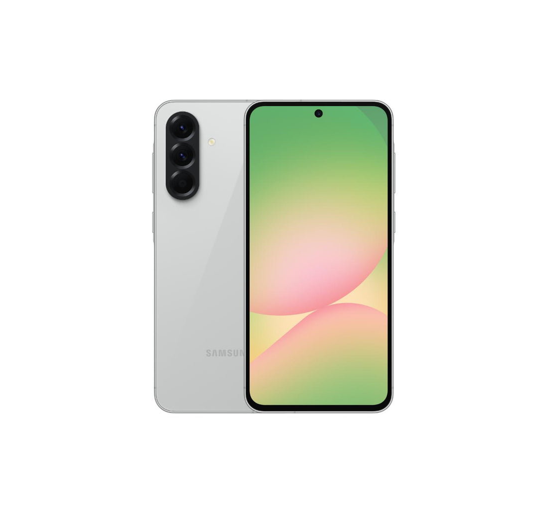 هاتف سامسونج جالاكسي A56 5G الذكي، ذاكرة وصول عشوائي (RAM) سعة 8 جيجابايت، سعة تخزين 128 جيجابايت، لون رمادي فاتح رائع