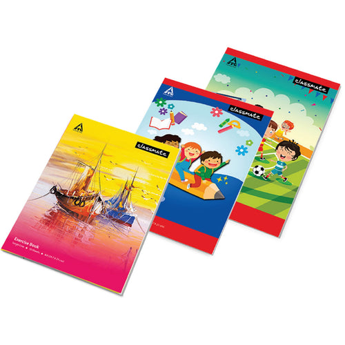 Classmates PP Cover Exercise Book 5mm A4 (297x210mm) 140Pages Assorted Per