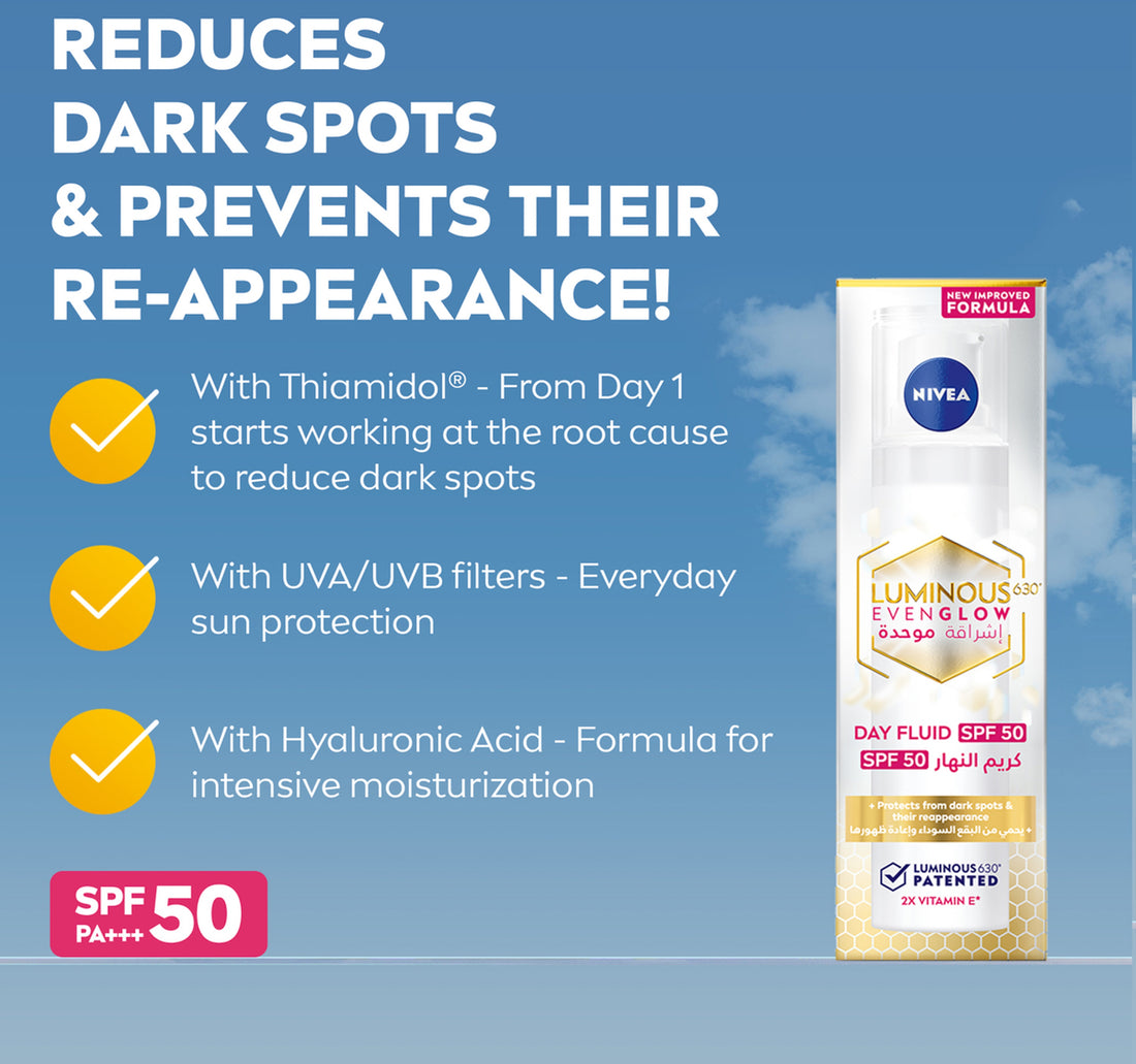 Nivea Luminous630 Even Glow Face Day Fluid SPF 50 40 ml