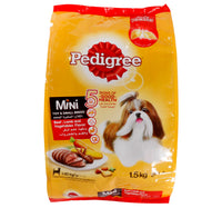 Pedigree Small Breed Beef Lamb & Vegetables Dry Dog Food (Adult) 1.5 kg