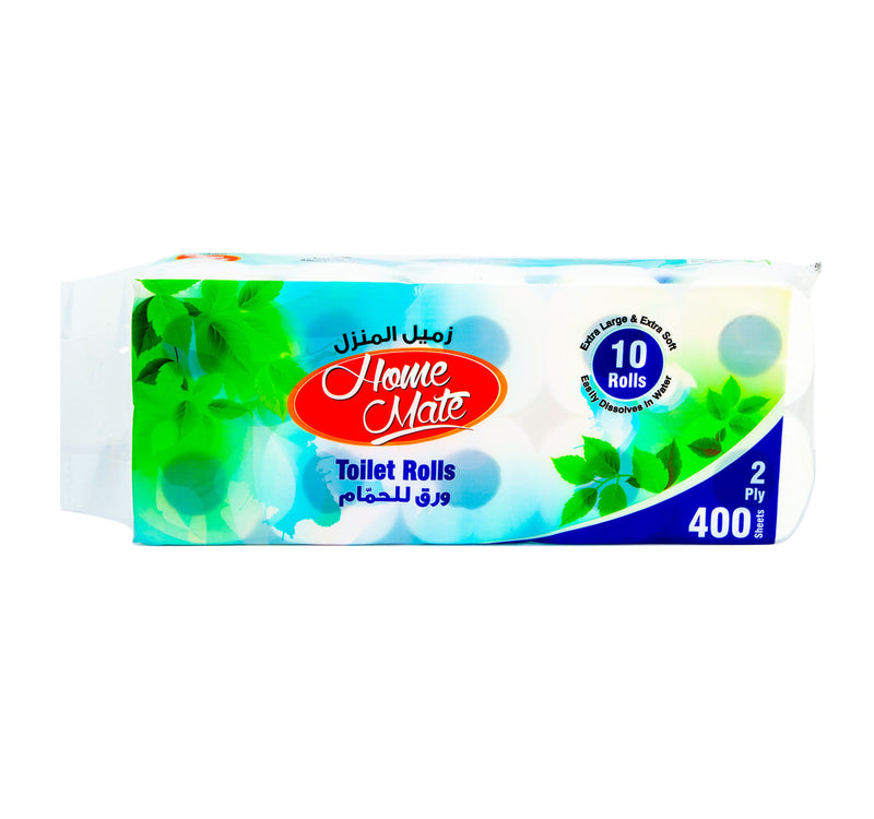 Home Mate Embossed Toilet Rolls 2ply 10 x 400 Sheets