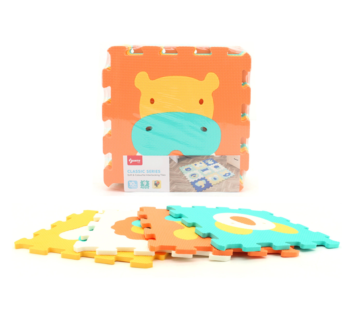 Sunta Puzzle Mat, Pack of 9, Multicolor, 5511N/9-E