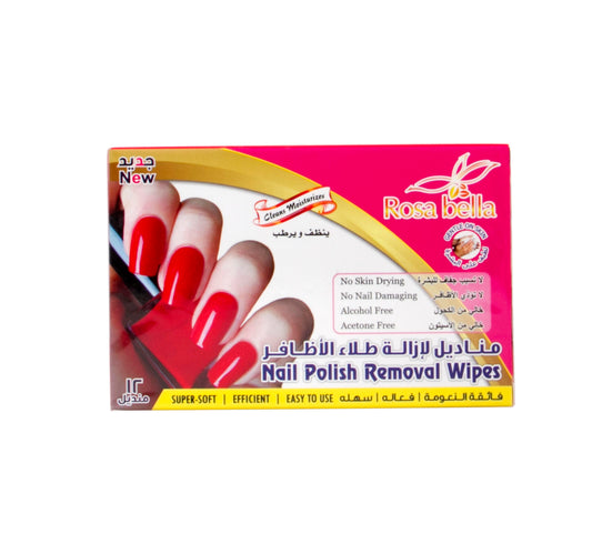Rosa Bella Nail Polish Removal Wipes 12 pcs