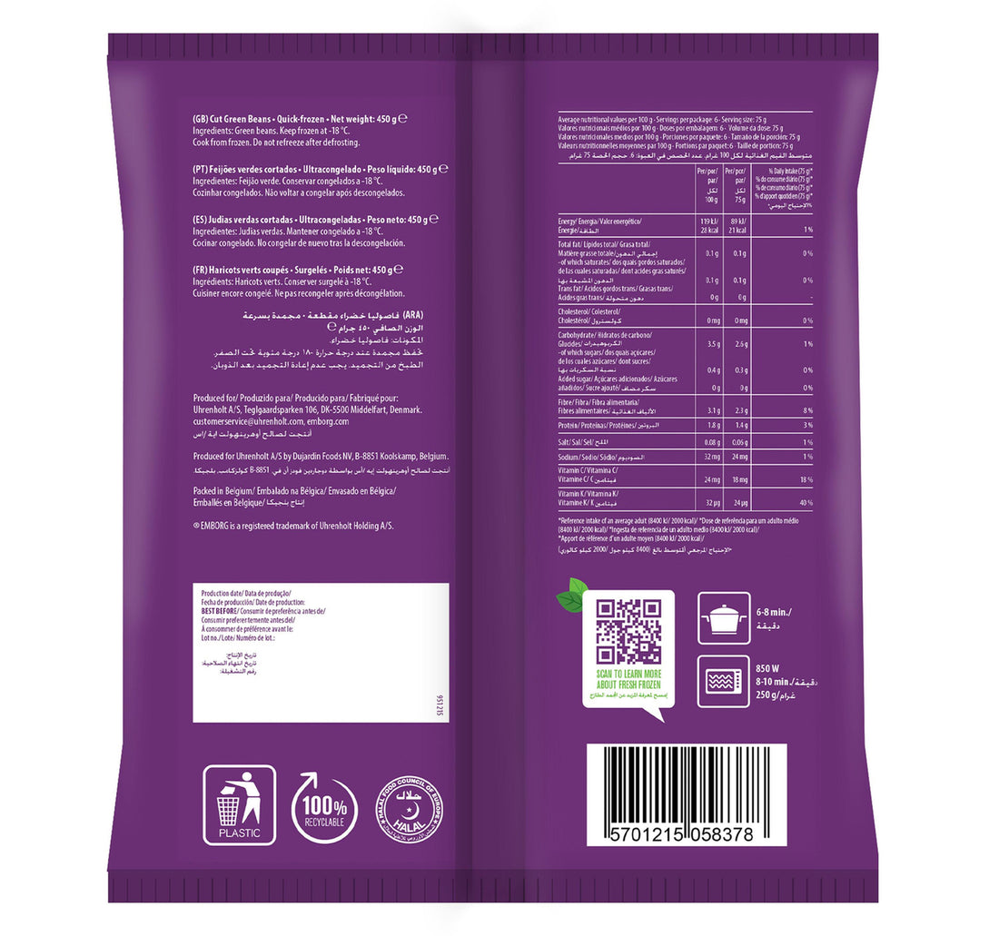 Emborg Cut Green Beans 450 g