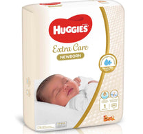 Huggies Extra Care Newborn Size 1 Up to 5 kg Jumbo Pack 64 pcs