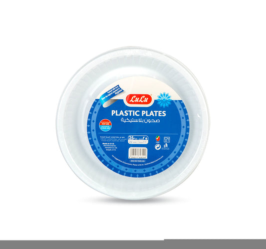 LuLu Plastic Plates 22cm 25 pcs